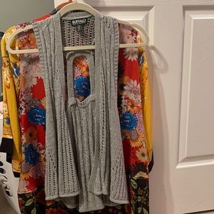 Sleeveless Buffalo crochet sweater vest